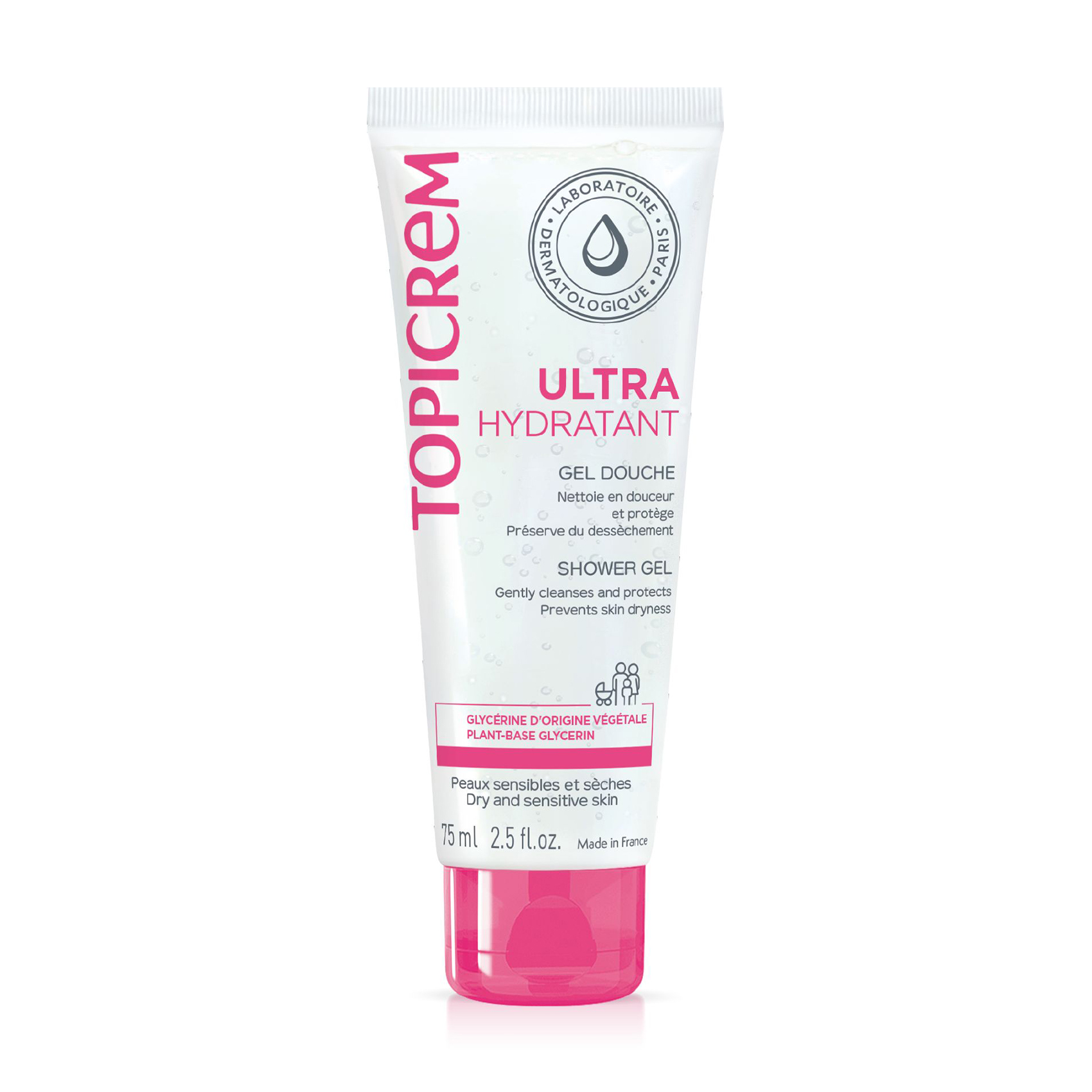 Уцінка! Ультразволожувальний гель для душу Topicrem Ultra-Moisturizing Shower Gel, 75 мл